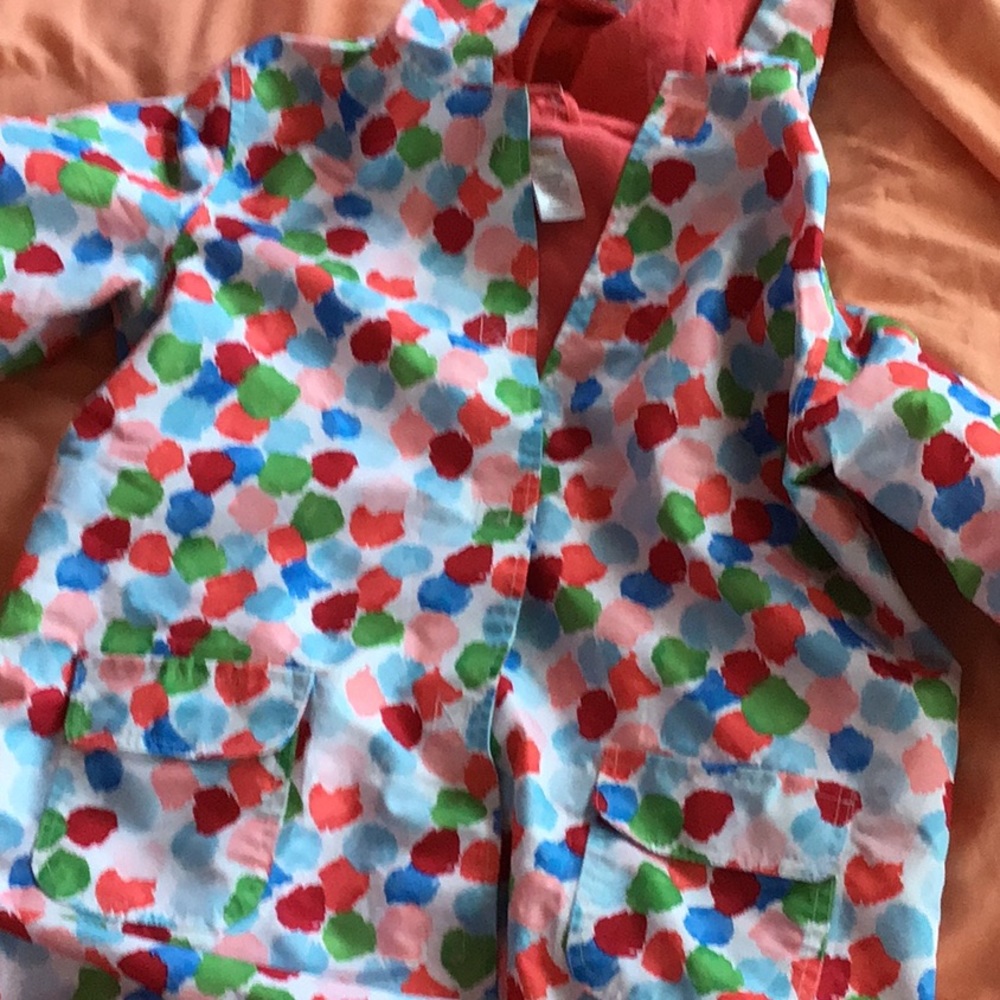 Polkadot rainbow raincoat